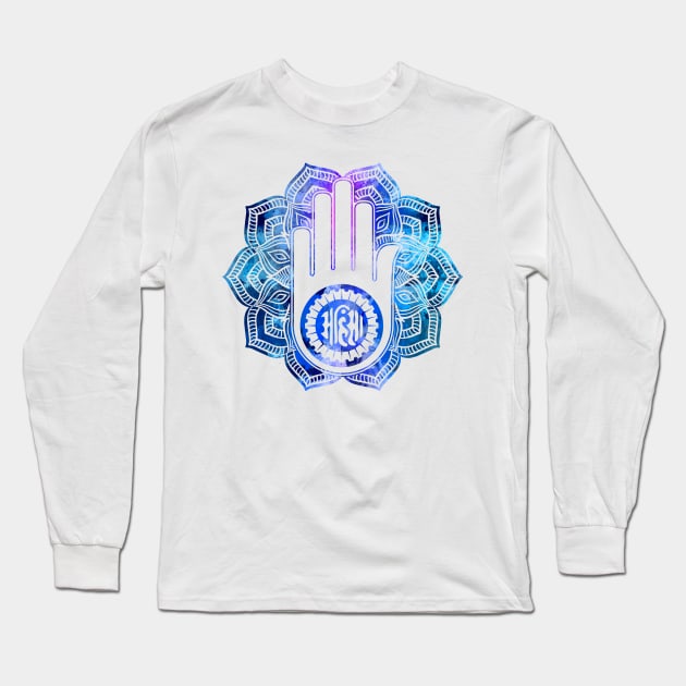 Jain Hand -symbol of Jainism Long Sleeve T-Shirt by Nartissima